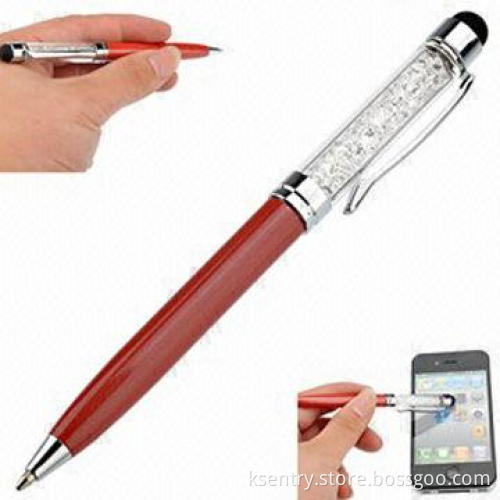 Promotional Styluses, 2-in-1 Crystal Touch Pen for iPhone 5/5S/5C and iPad Mini